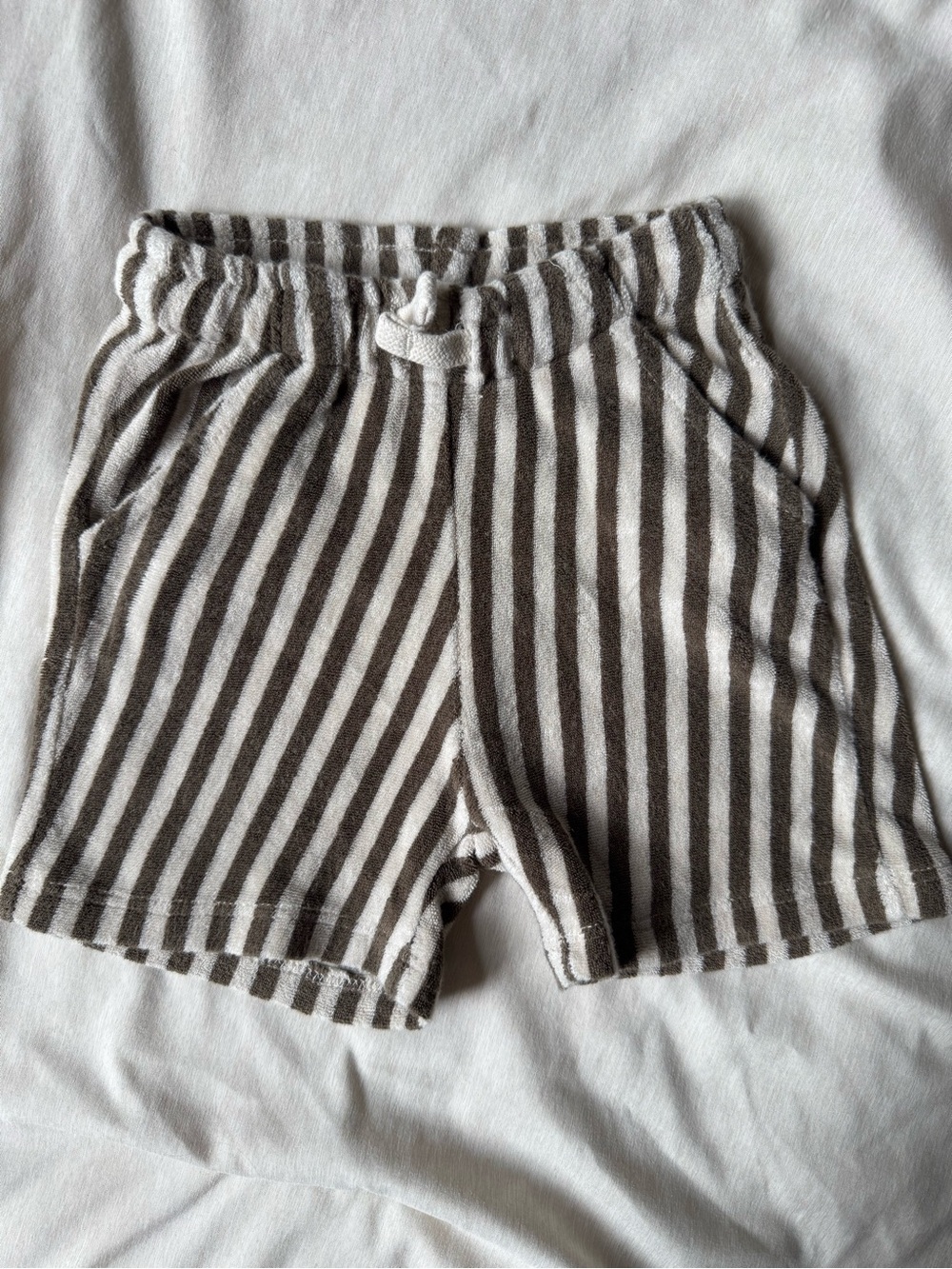 Zara Brown and Cream Striped Kids Shorts